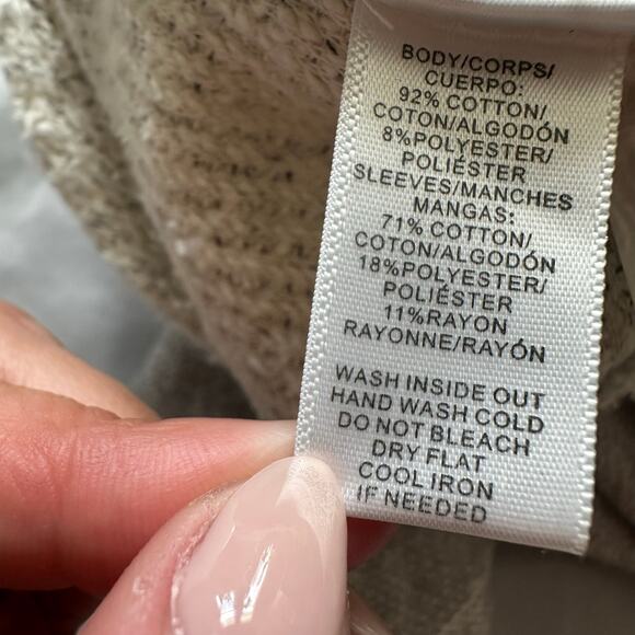 Ann Taylor LOFT Gray/Cream Button Up, Cardigan- L - Picture 4 of 8